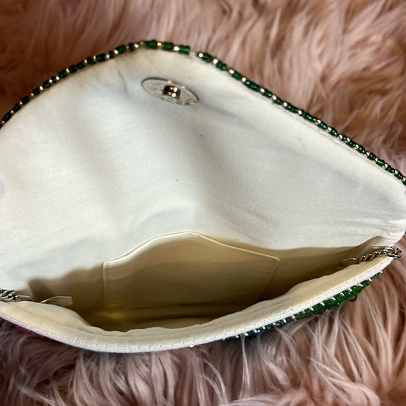 Embroidery and jeweled clutch/crossbody - Picture 7 of 7